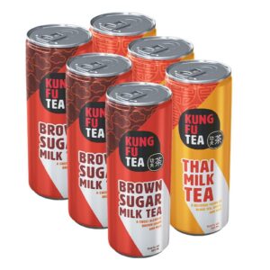 kft thai and brown sugar milk tea can 6 pack