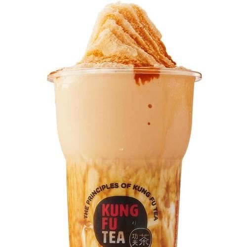 Salted Caramel Thai Milk Tea Slush, a Kung Fu Tea drink