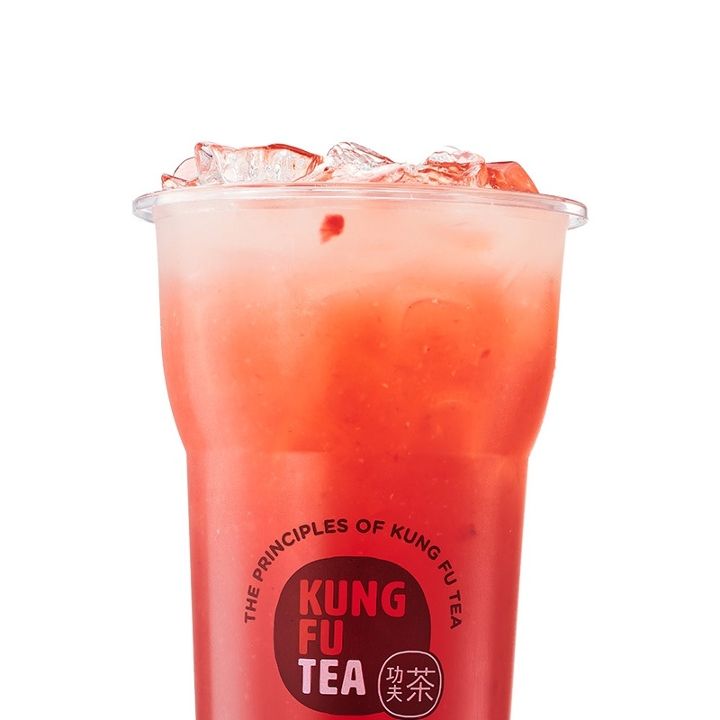 Strawberry Lemonade, a Kung Fu Tea drink
