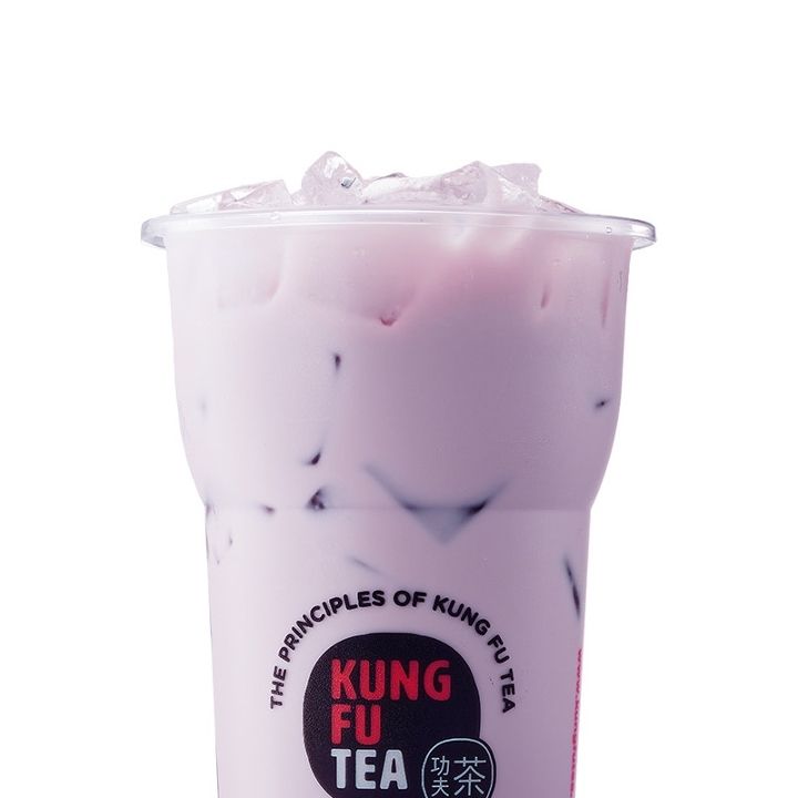 Taro Milk Green Tea, a Kung Fu Tea drink